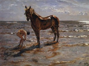 Bathing a Horse, 1905