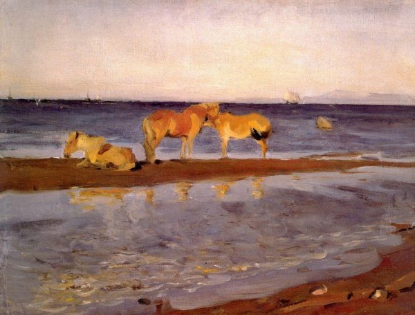 Horses On A Shore 1905