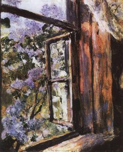 Open Window Lilacs Study 1886