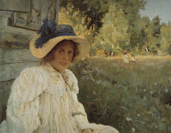 Summertime Portrait Of Olga Serova 1895