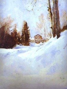 Winter In Abramtsevo The Mansion Study 1886