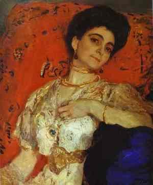 Valentin Aleksandrovich Serov - Portrait Of Maria Akimova 1908